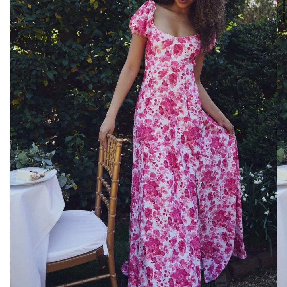 Smith and Quinn Maxi Dress - Pink Floral Bridesmaid Dress